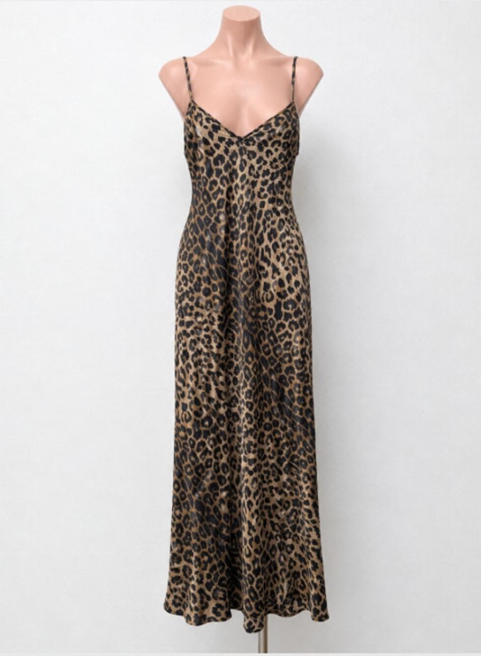 AllSaints Hera Leppo Leopard Slip Maxi Dress Women S